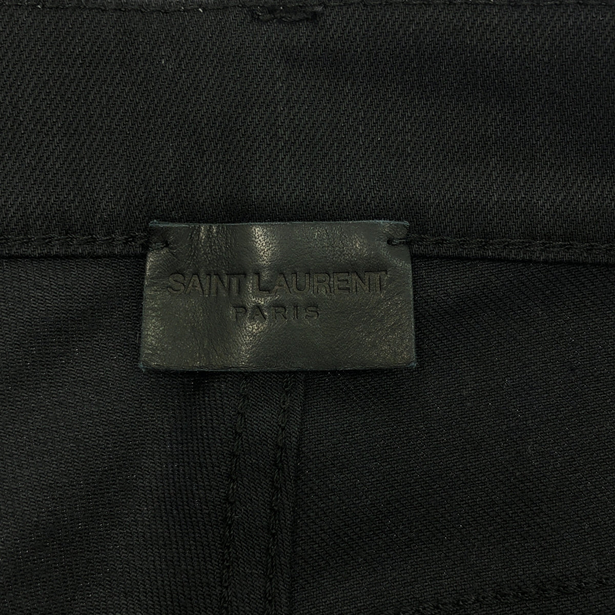 SAINT LAURENT PARIS / サンローランパリ | D02 M/SL-LW ストレッチ スキニー ブラックデニムパンツ | 29 | ブラック | メンズ