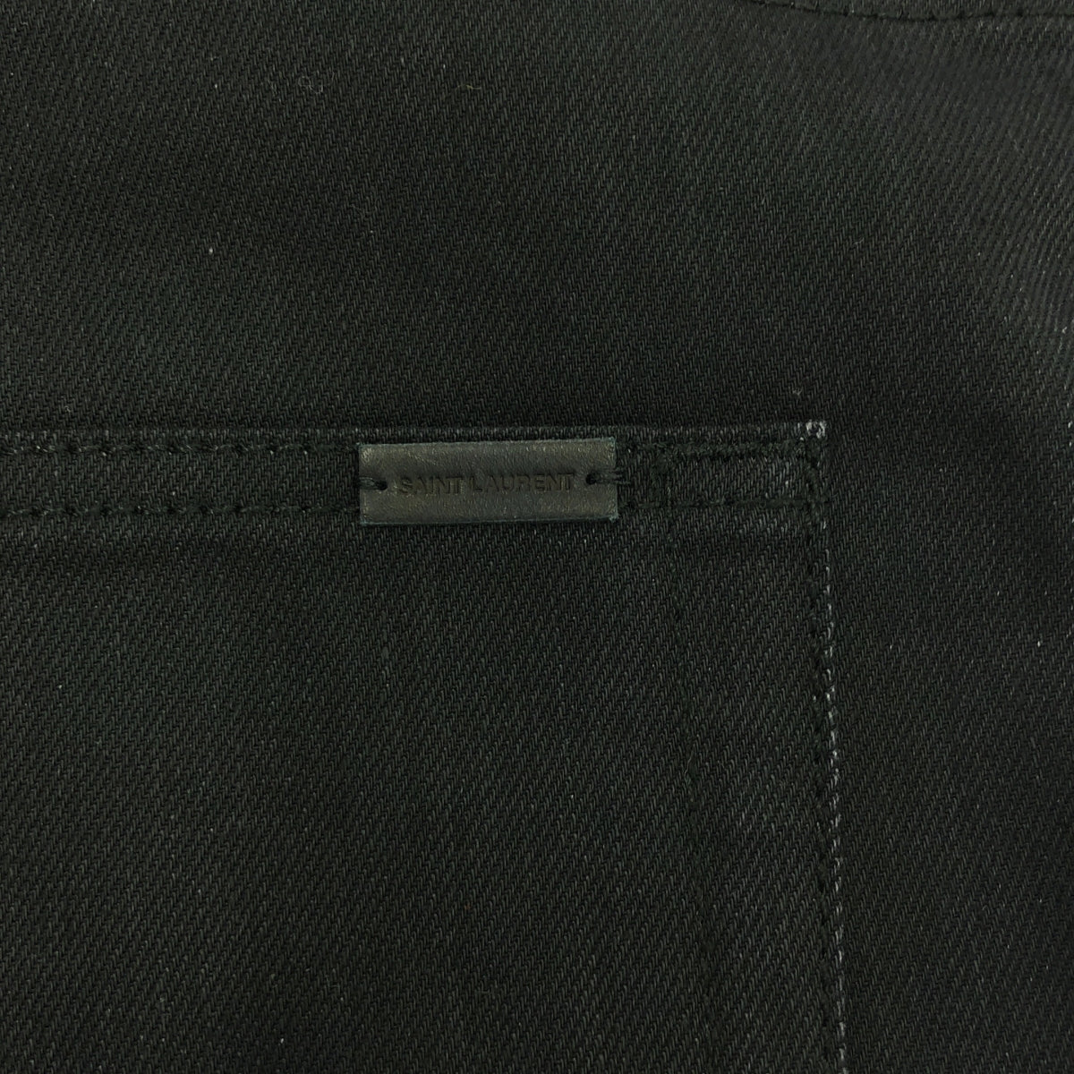 SAINT LAURENT PARIS / サンローランパリ | D02 M/SL-LW ストレッチ スキニー ブラックデニムパンツ | 29 | ブラック | メンズ