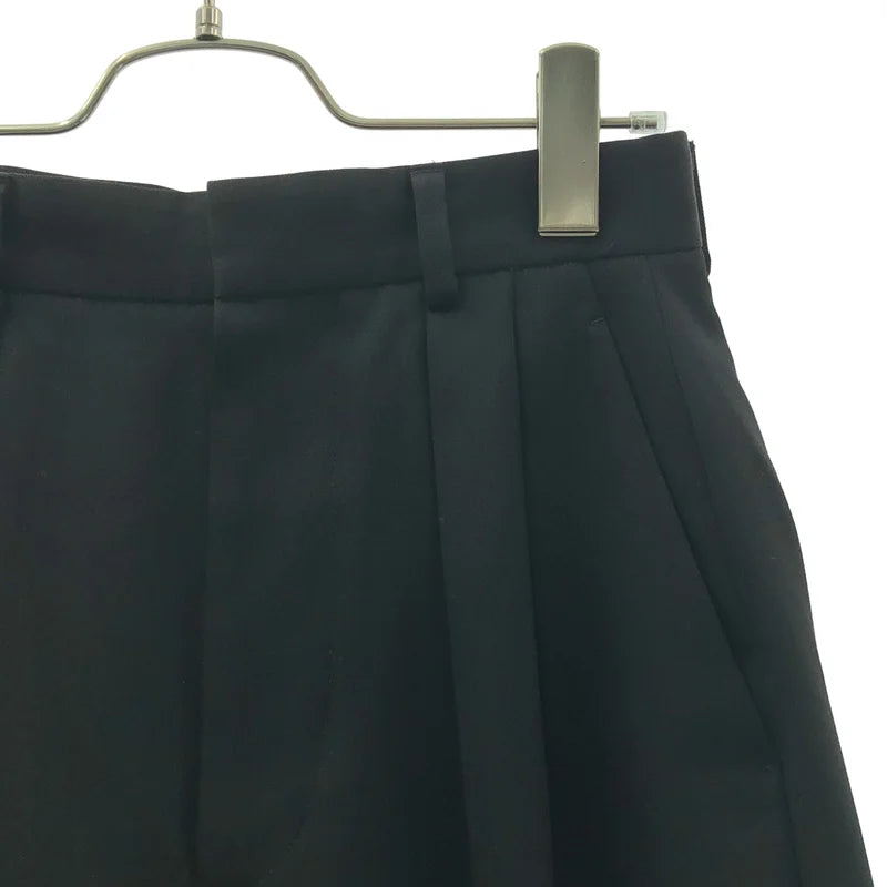 【美品】  LOEFF / ロエフ | ウール ギャバ バギー トラウザー パンツ | 00 | ブラック | レディース