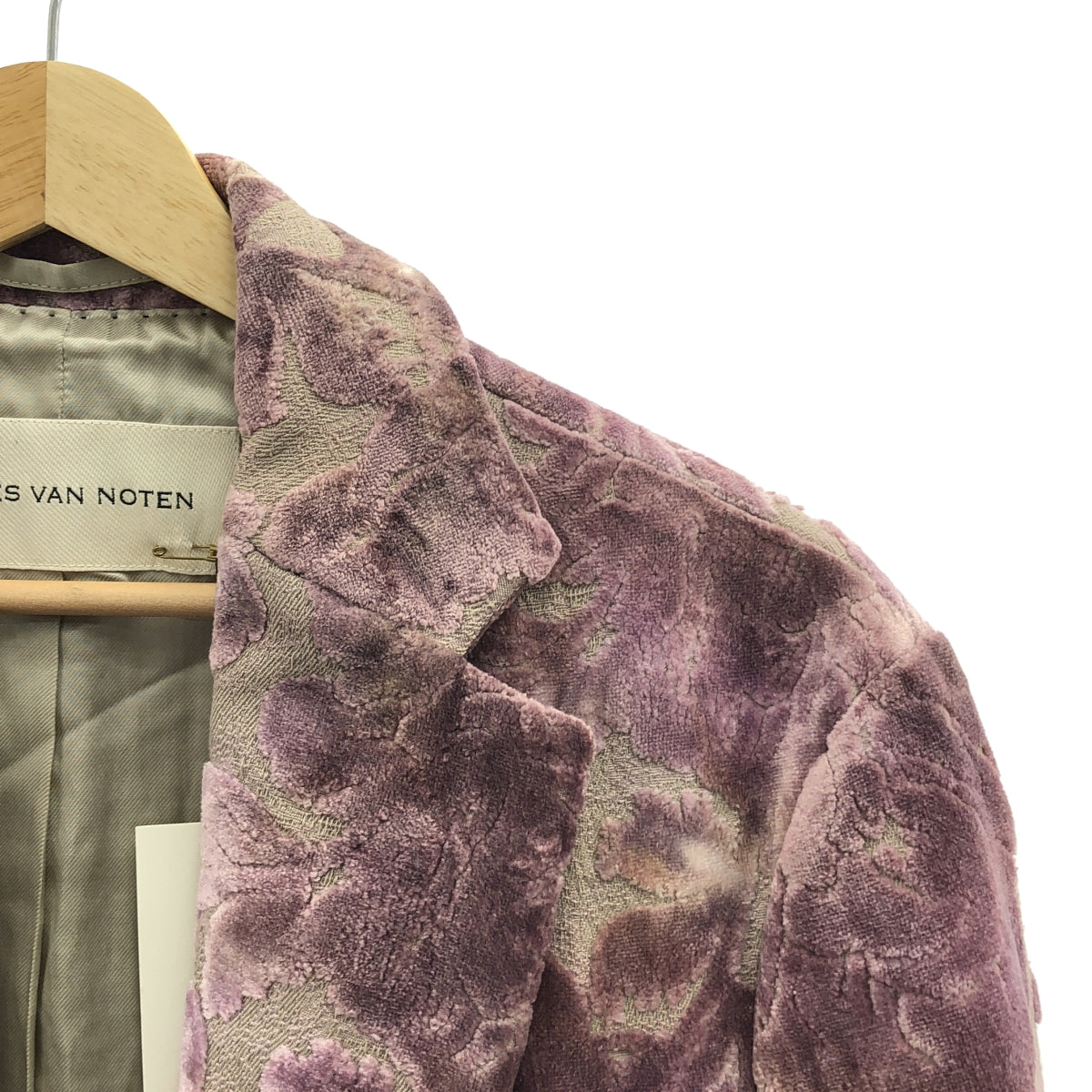 DRIES VAN NOTEN | 2023 秋冬 | BLURS 7129 WWJACKET 植物印花超大無扣外套 | XS | 女款