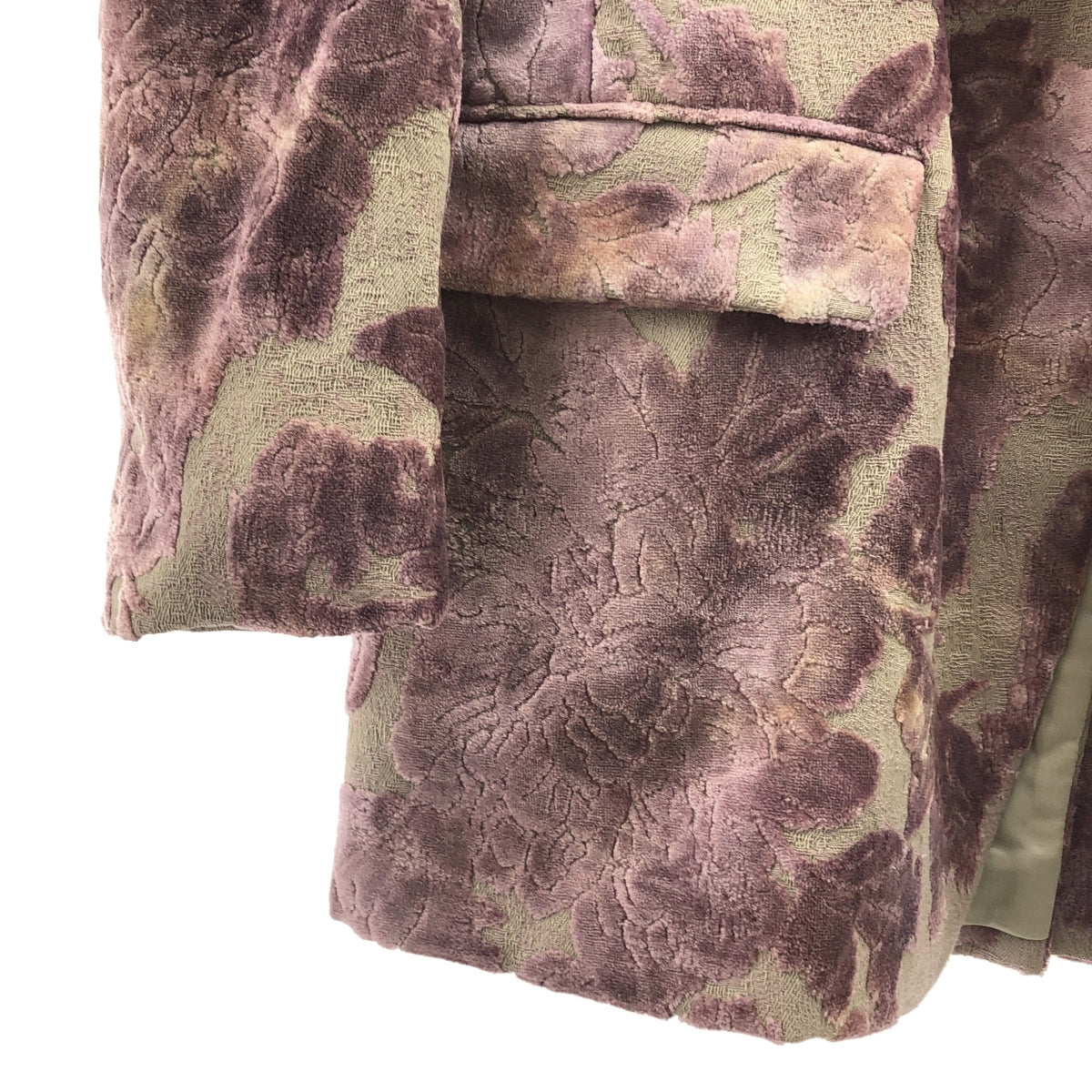 DRIES VAN NOTEN | 2023 秋冬 | BLURS 7129 WWJACKET 植物印花超大無扣外套 | XS | 女款