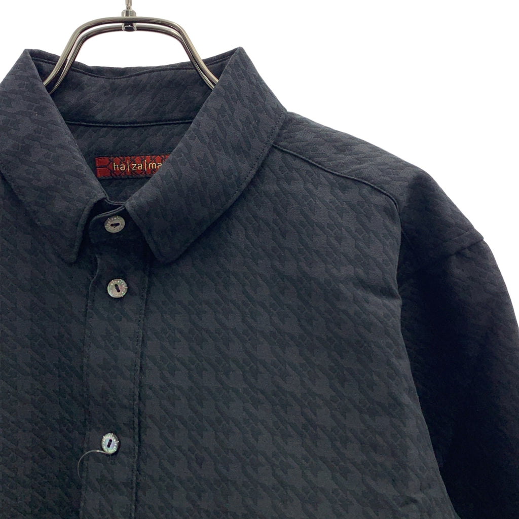 ha | za | ma / ハザマ | 総柄 ジャガード ロゴボタン シャツ ブラウス | L | メンズ