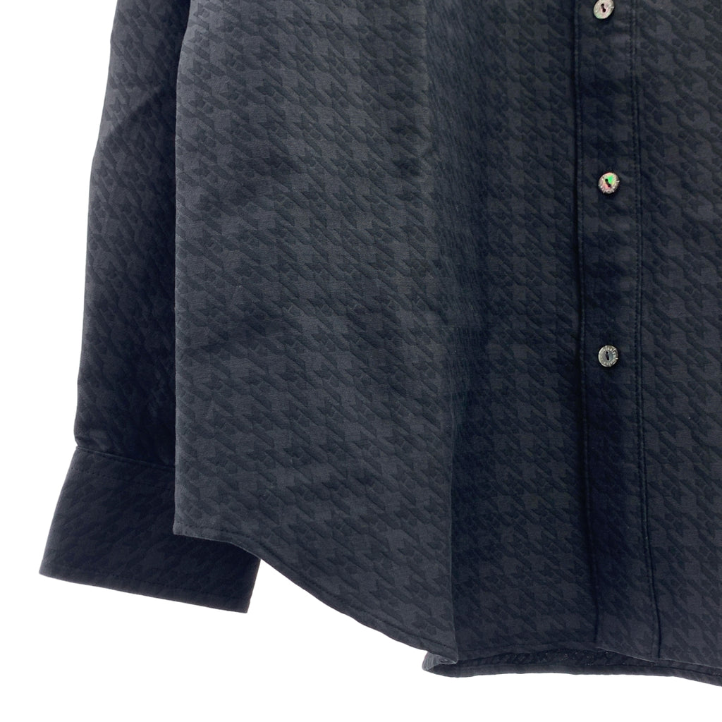 ha | za | ma / ハザマ | 総柄 ジャガード ロゴボタン シャツ ブラウス | L | メンズ