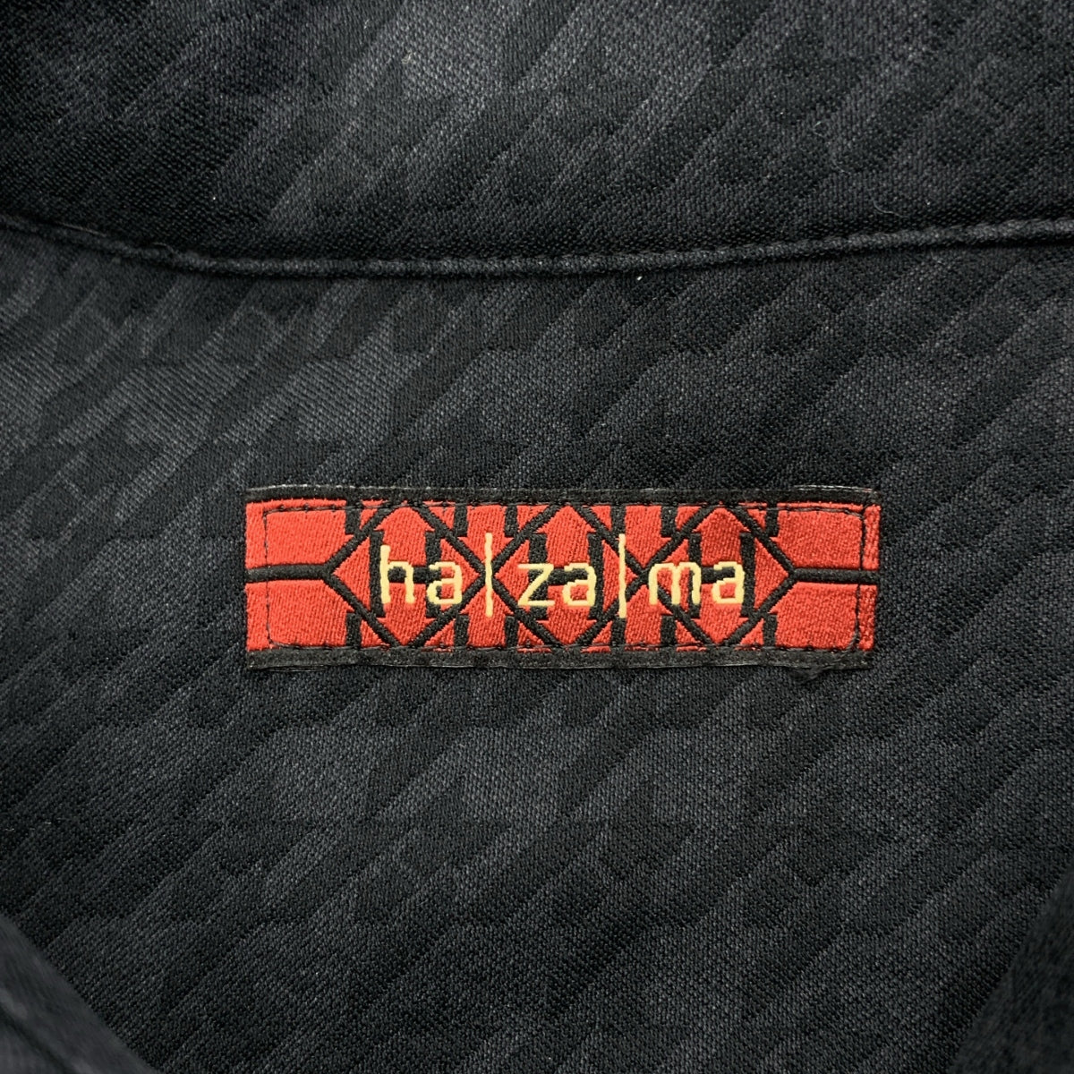 ha | za | ma / ハザマ | 総柄 ジャガード ロゴボタン シャツ ブラウス | L | メンズ