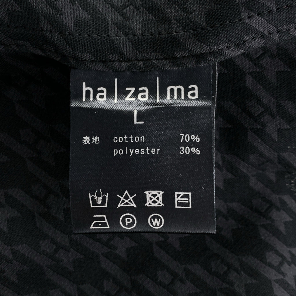 ha | za | ma / ハザマ | 総柄 ジャガード ロゴボタン シャツ ブラウス | L | メンズ