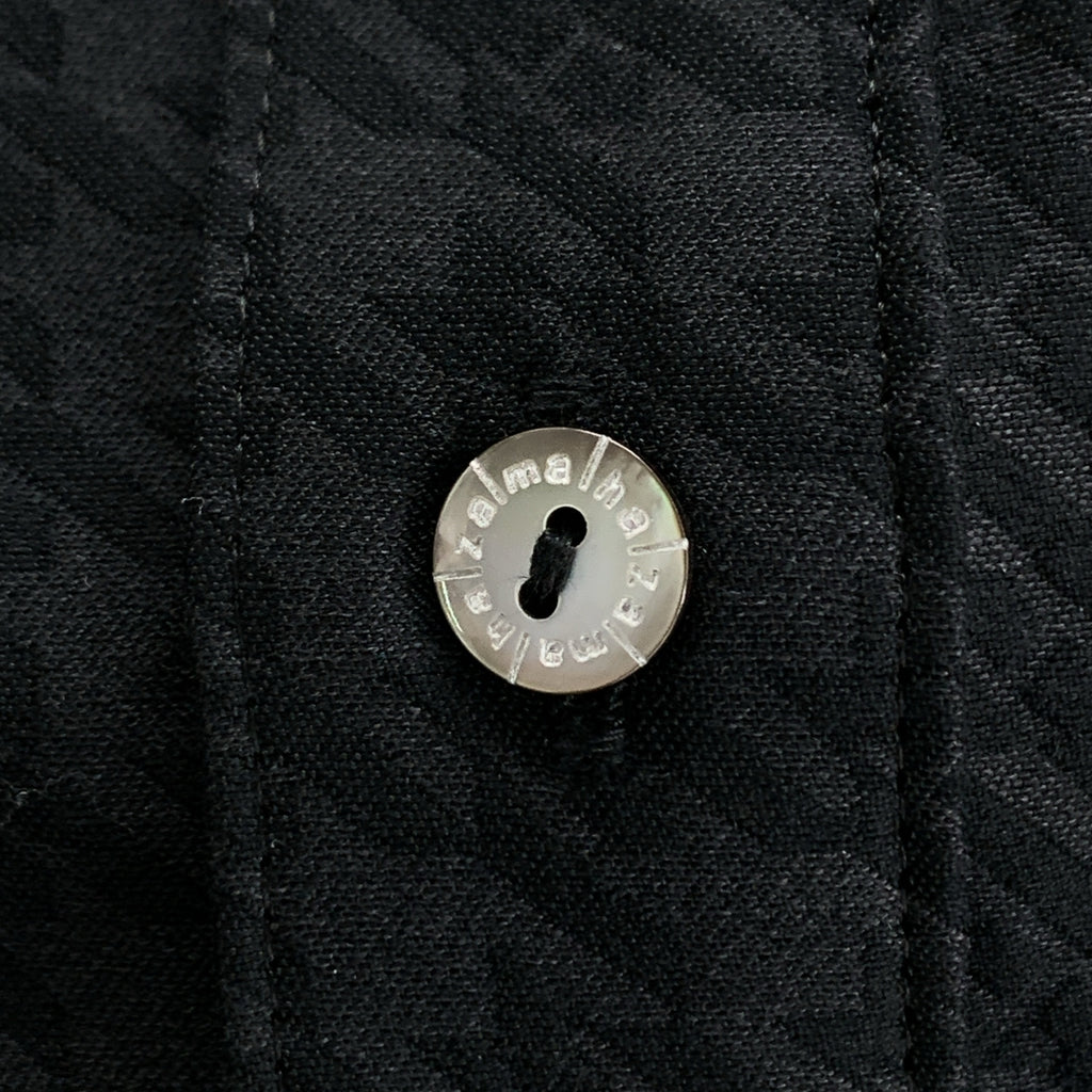 ha | za | ma / ハザマ | 総柄 ジャガード ロゴボタン シャツ ブラウス | L | メンズ