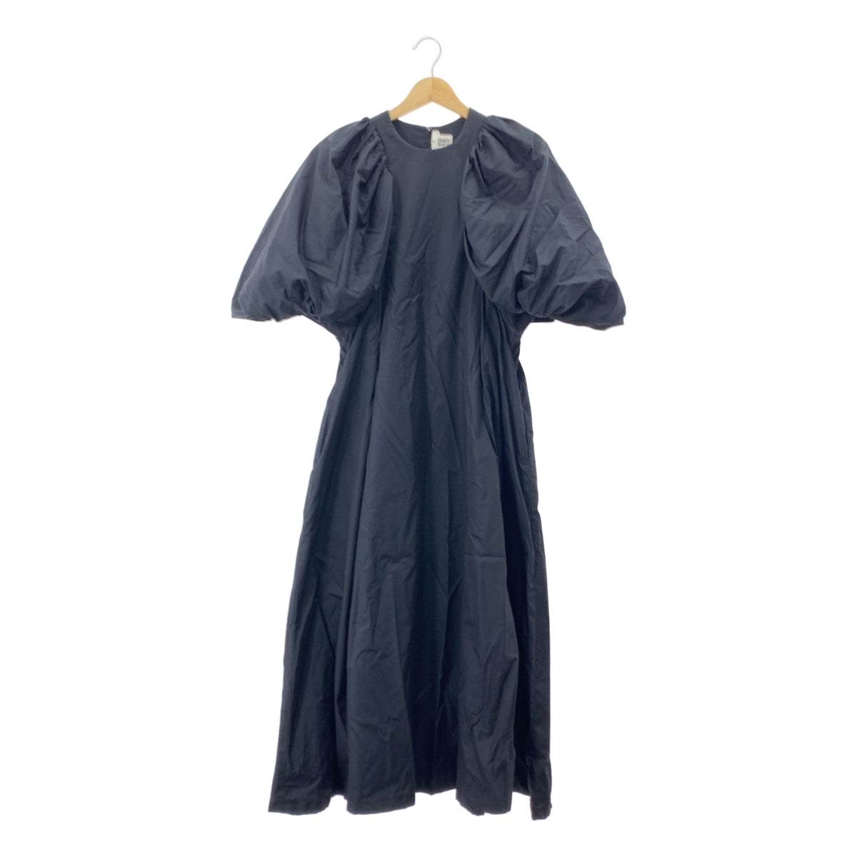 【미품】 noir kei ninomiya / 느와르 케이니노미야 | 2024SS | 퍼프 숄더 코튼 브로드 원피스 | S | 블랙 | 여성