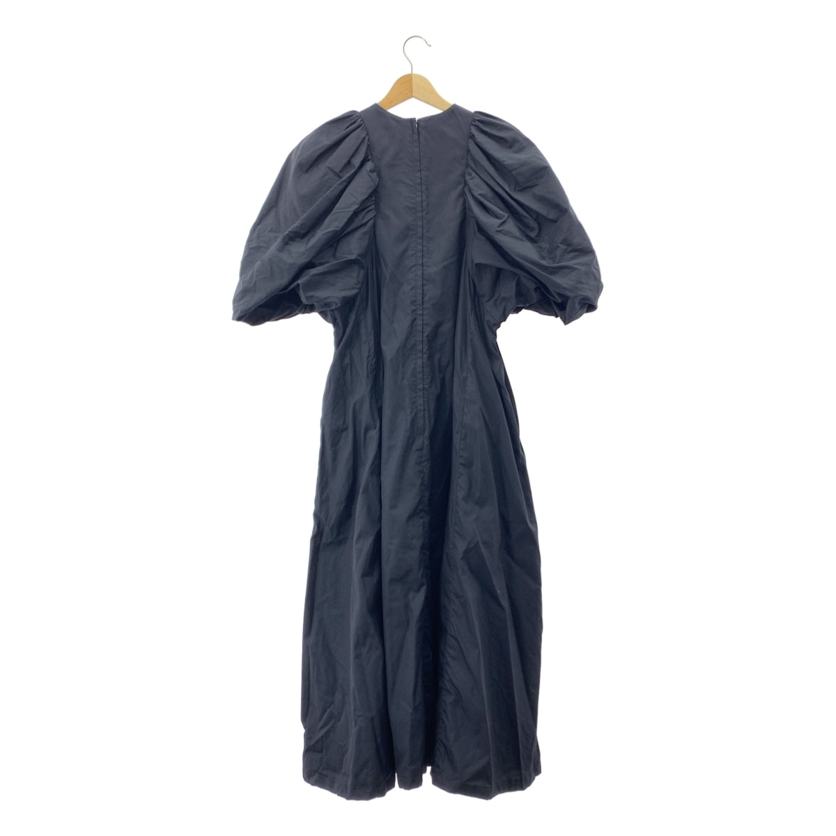 【미품】 noir kei ninomiya / 느와르 케이니노미야 | 2024SS | 퍼프 숄더 코튼 브로드 원피스 | S | 블랙 | 여성