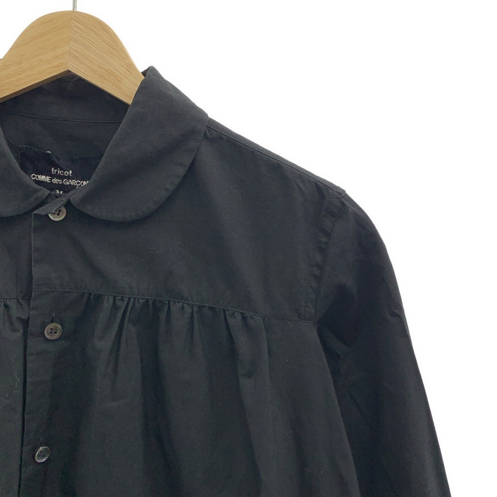 COMME des GARÇONS 針織布料 | 圓領褶皺襯衫式上衣 | M 碼 | 女款