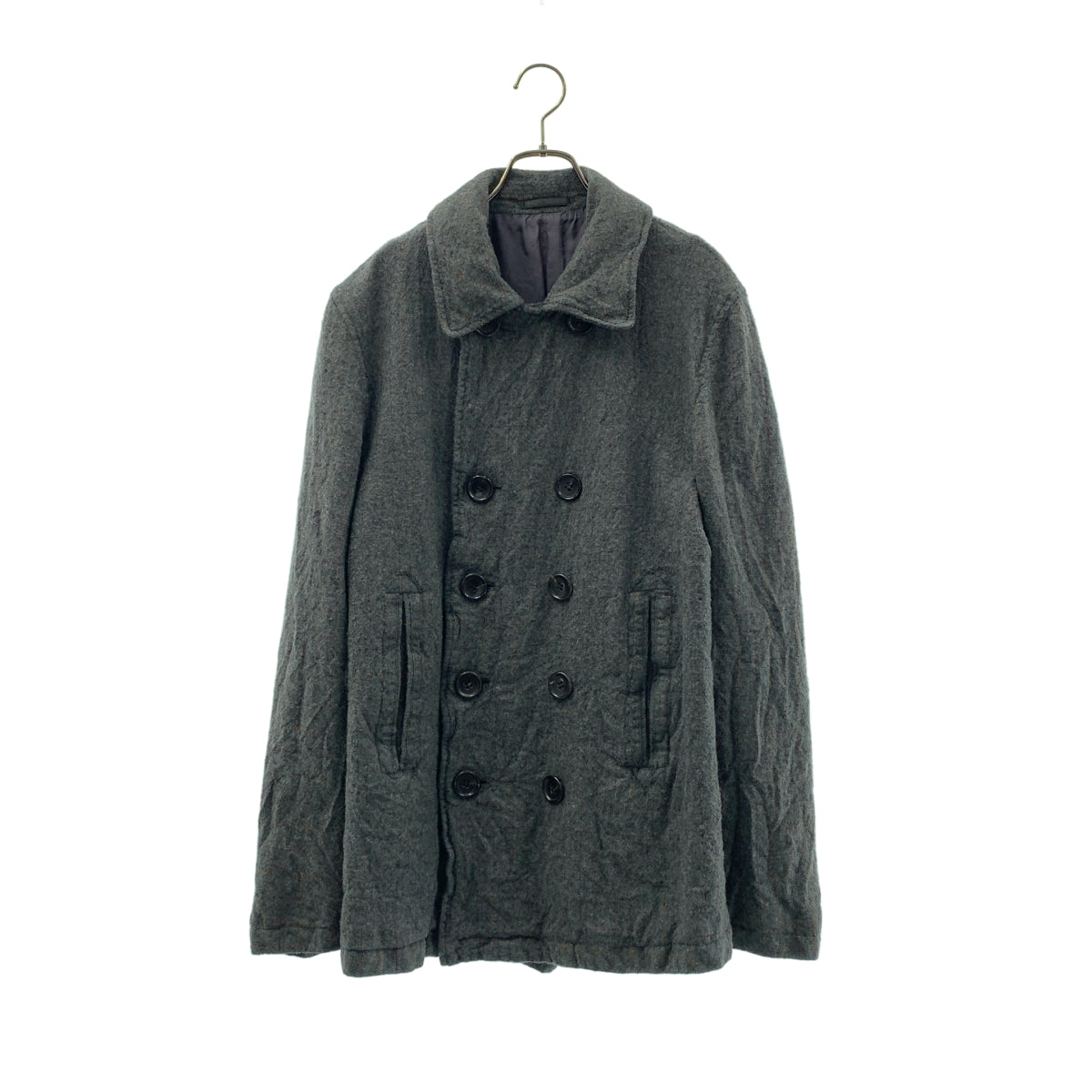 COMME des GARCONS HOMME / コムデギャルソンオム | 2003AW | ウール縮絨 チェック ピーコート | M | メンズ