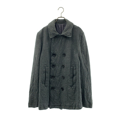 COMME des GARCONS HOMME / 컴데 갤슨 옴므 | 2003AW | 울 축융 체크 피코트 | M | 남성