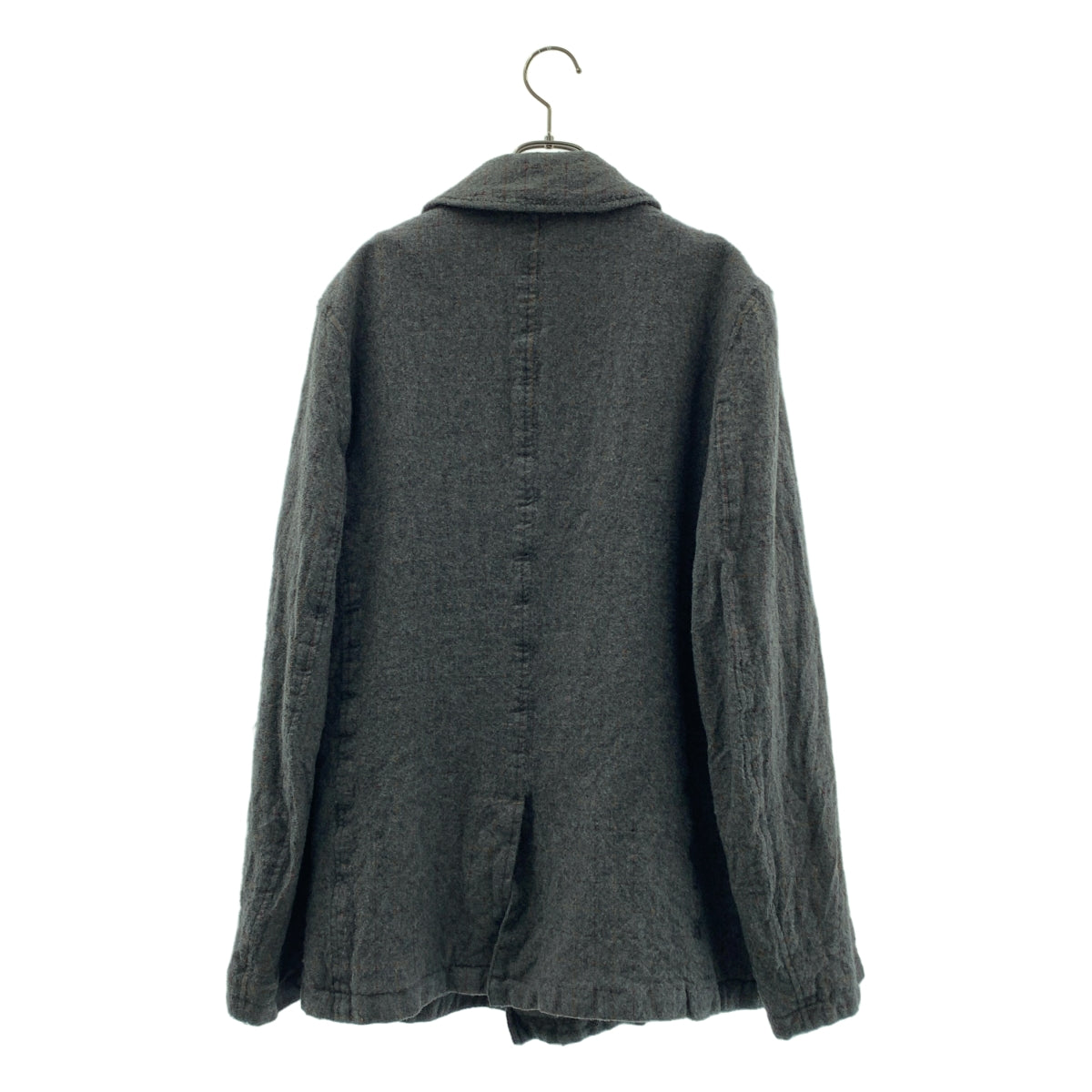 COMME des GARCONS HOMME / コムデギャルソンオム | 2003AW | ウール縮絨 チェック ピーコート | M | メンズ