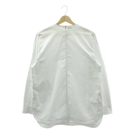 HYKE / 하이크 | 2023AW | TASLAN TWILL TOP / 백 Zip 슬릿 블라우스 | 1 | 여성