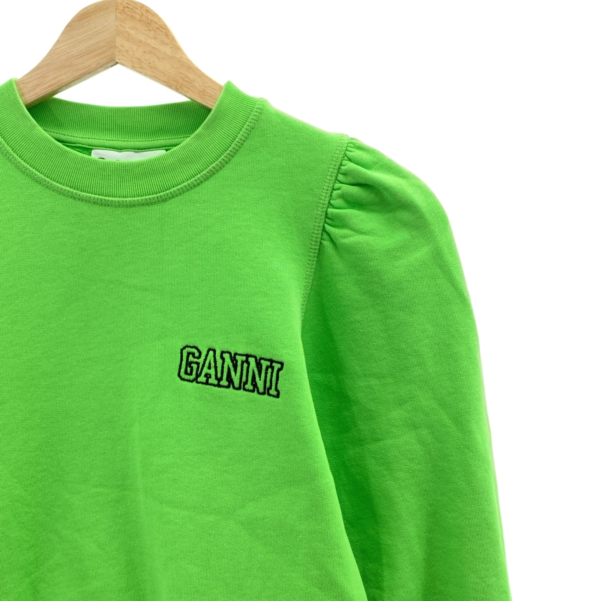 Ganni 女士綠色 Logo 套頭衛衣 (XS)