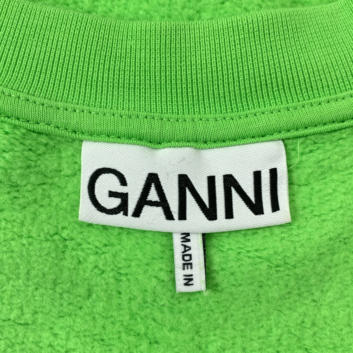 Ganni 女士綠色 Logo 套頭衛衣 (XS)