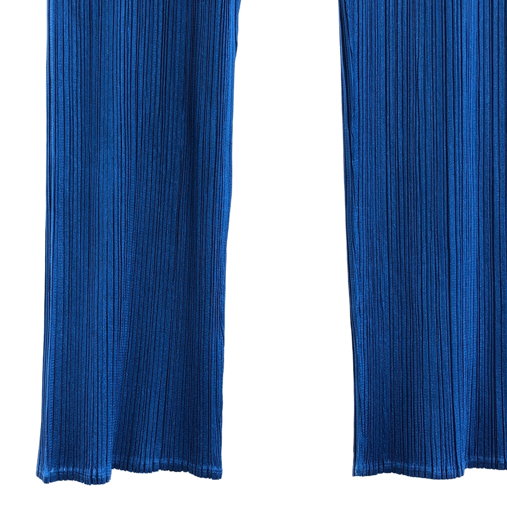 PLEATS PLEASE ISSEY MIYAKE / プリーツプリーズイッセイミヤケ | プリーツ スリムパンツ | 4 | ブルー | レディース