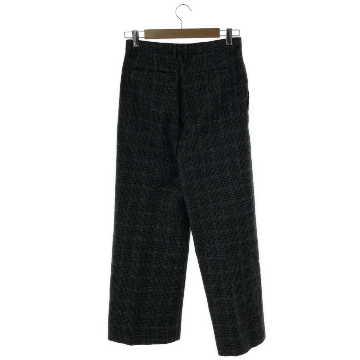 AURALEE / オーラリー | GLEN CHECK WIDE SLACKS ウール チェック ワイドスラックス パンツ | 0 | グレー | レディース