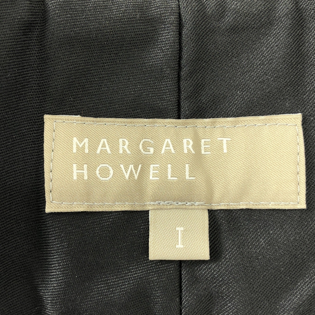MARGARET HOWELL / マーガレットハウエル | WASHED LINEN COTTON リネン コットン 2タック トラウザー パンツ | 1 | カーキ系 | レディース