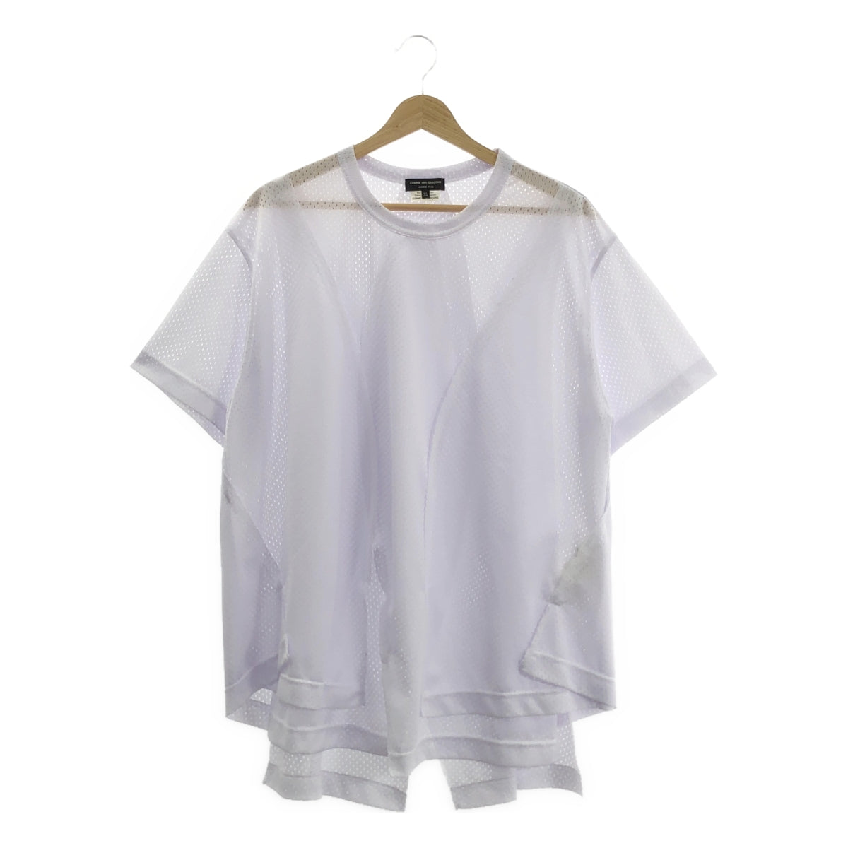 COMME des GARCONS HOMME PLUS / コムデギャルソンオムプリュス | 2024SS | ポリエステル 変形 メッシュ オーバーシルエット Tシャツ カットソー | XL | メンズ