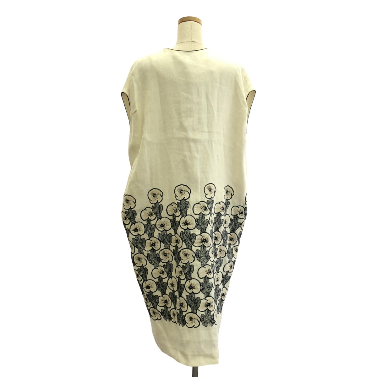 mina perhonen | 2021SS | hanakaze sleeveless linen dress | 36 | Women's