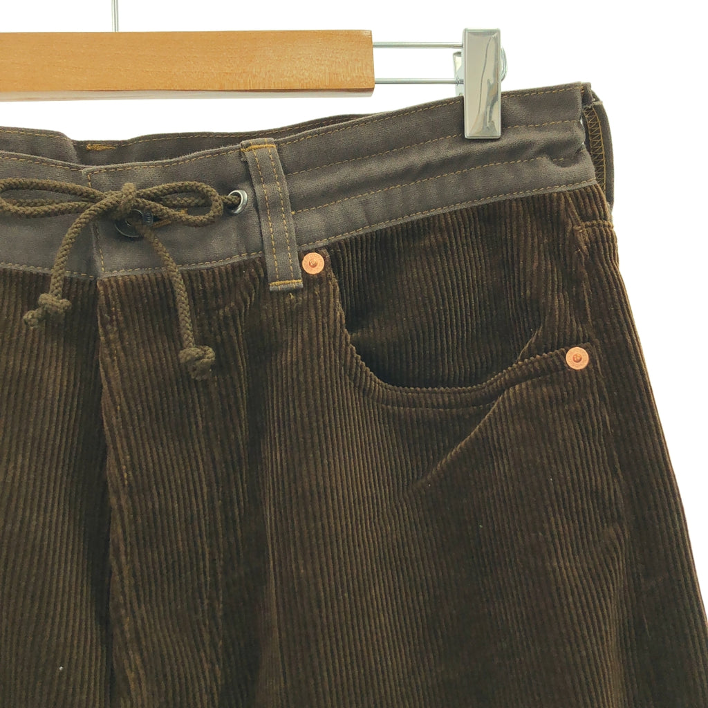 JUNYAWATANABE COMMEdesGARCONS MAN / 준야와타나베만 | 2019AW | 가죽 포켓 코듀로이 와이드 팬츠 | S | 남성