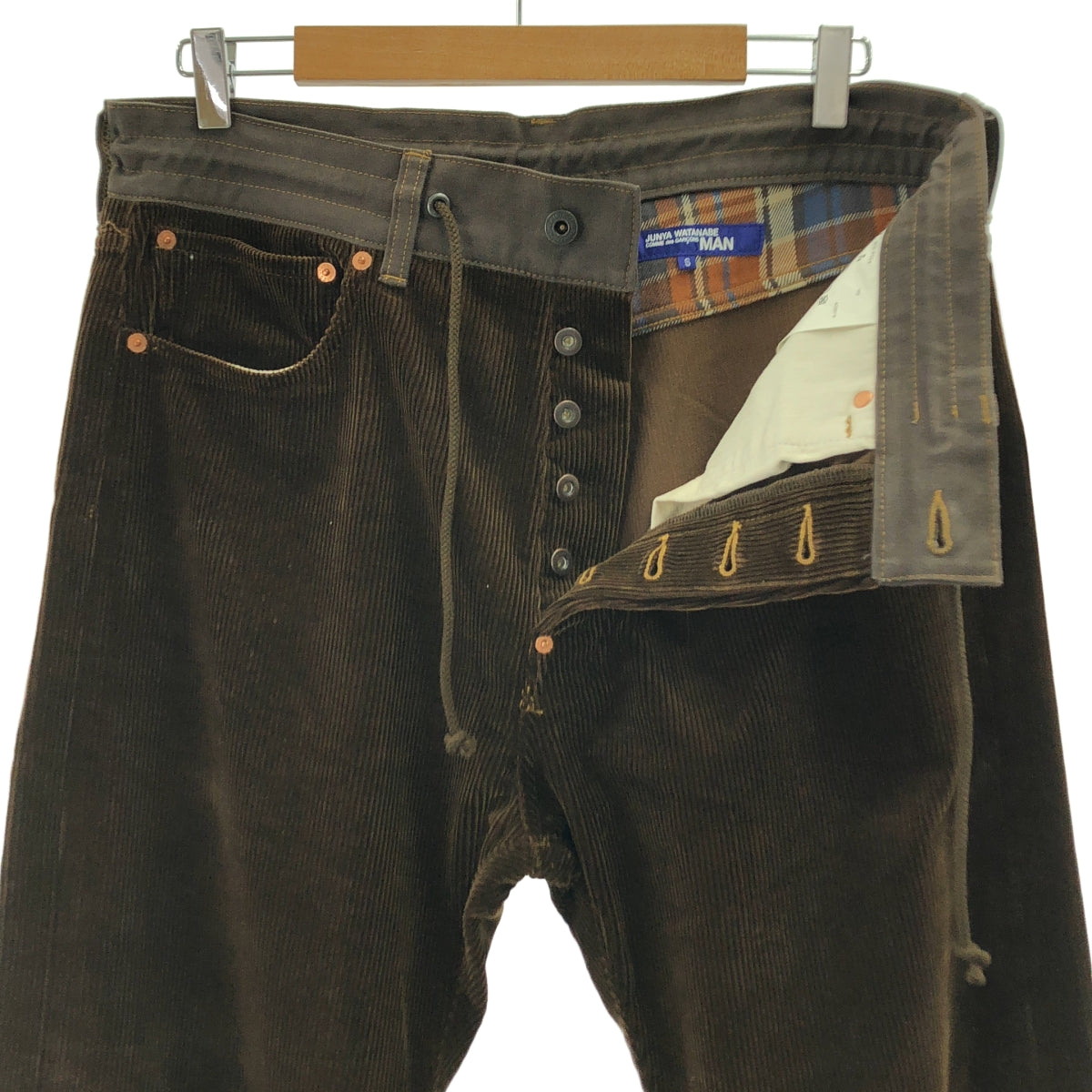 JUNYAWATANABE COMMEdesGARCONS MAN / 준야와타나베만 | 2019AW | 가죽 포켓 코듀로이 와이드 팬츠 | S | 남성
