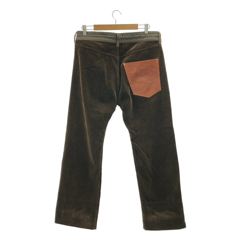 JUNYAWATANABE COMMEdesGARCONS MAN / 준야와타나베만 | 2019AW | 가죽 포켓 코듀로이 와이드 팬츠 | S | 남성