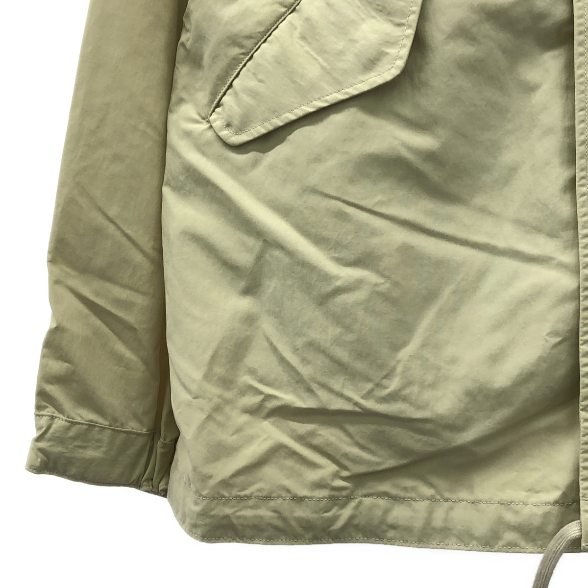 【新品】  LENO / リノ | SHORT HOODED COAT ナイロン ジップ ジャケット | 3 | ベージュ | レディース