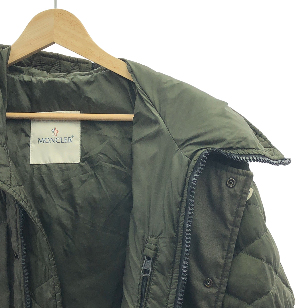 MONCLER / モンクレール | Ernest エルネスト キルティング フーデッド ジャケット | 0 | カーキ | メンズ