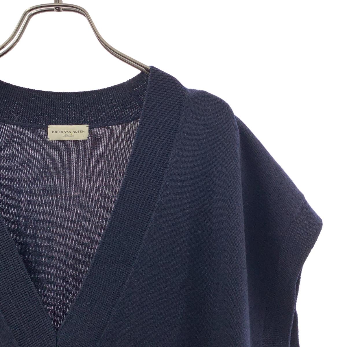 DRIES VAN NOTEN / ウールコート / ネイビー ベージュ DRIES VAN NOTEN / ウールコート / ネイビー ベージュ 中古・古着通販