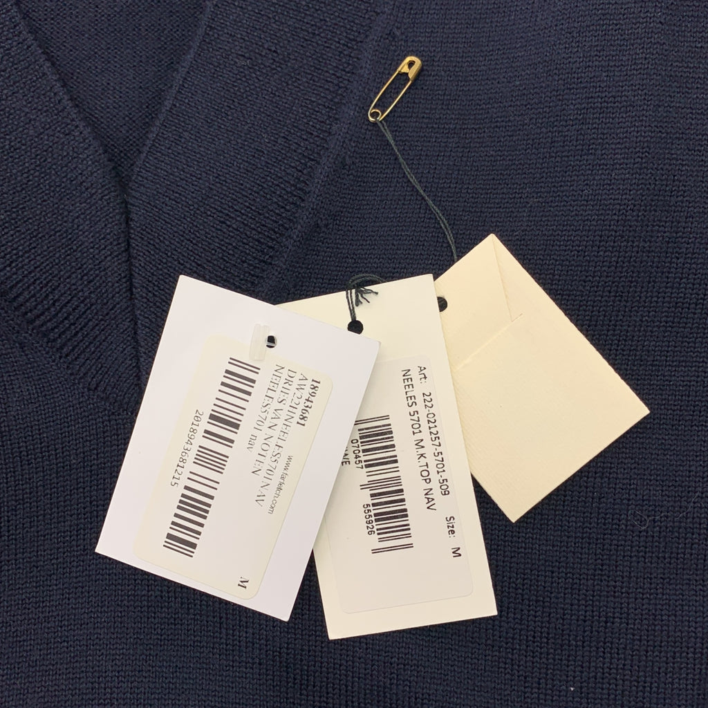 DRIES VAN NOTEN / 드리스 반 노튼 | NEELES 5701 MKTOP 메리노 울 V 넥 롱 니트 | M | 남성