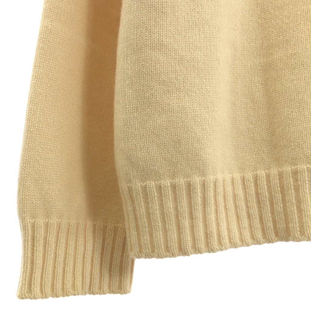 抽屜 | 7G 羊絨高領開衩針織衫 | 1 碼 | 米色 | 女款