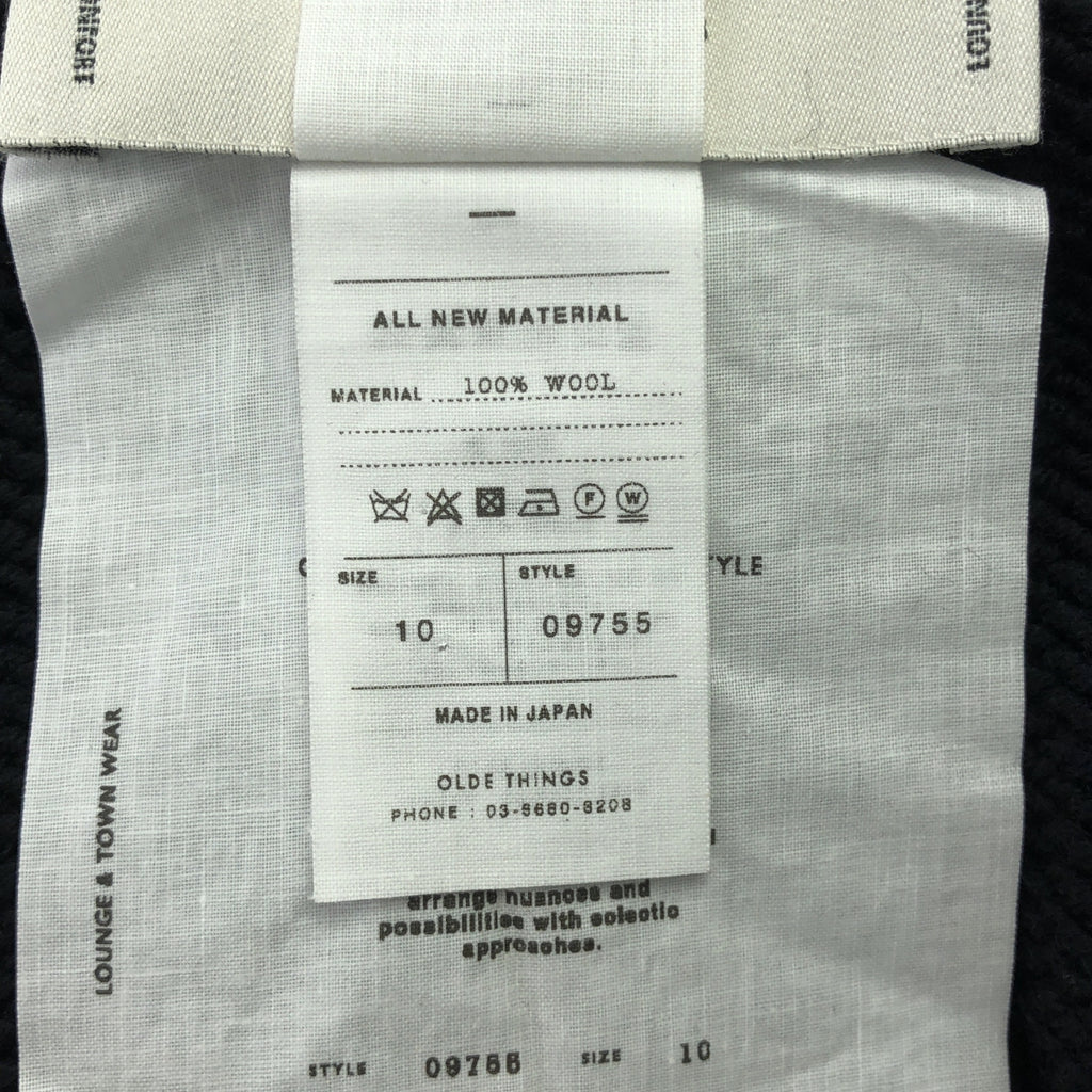 【美品】  Olde H & Daughter / オールドエイチアンドドーター | 2024AW | Ex. WOOSTED WOOL DRIVERS KNIT VEST ウーステッド ウール ドライバーズニット ベスト | 10 | ブラック | メンズ