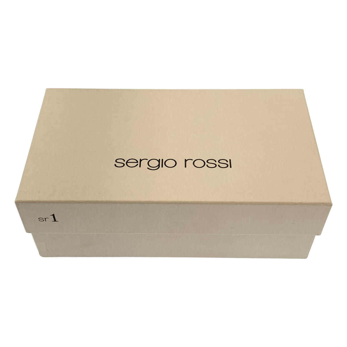 sergio rossi / 세르지오로시 | sr1 / 가죽 로고 플레이트 스퀘어 투 플랫 슈즈 | 36 |