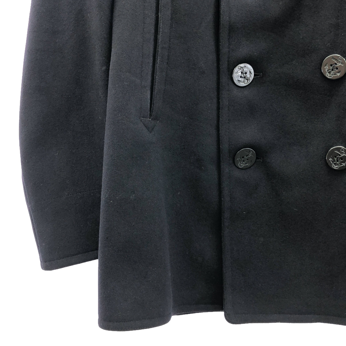 VINTAGE / Vintage clothing | Estimated 1940s~ USNAVY wool stencil pea coat | Dark navy | Men's