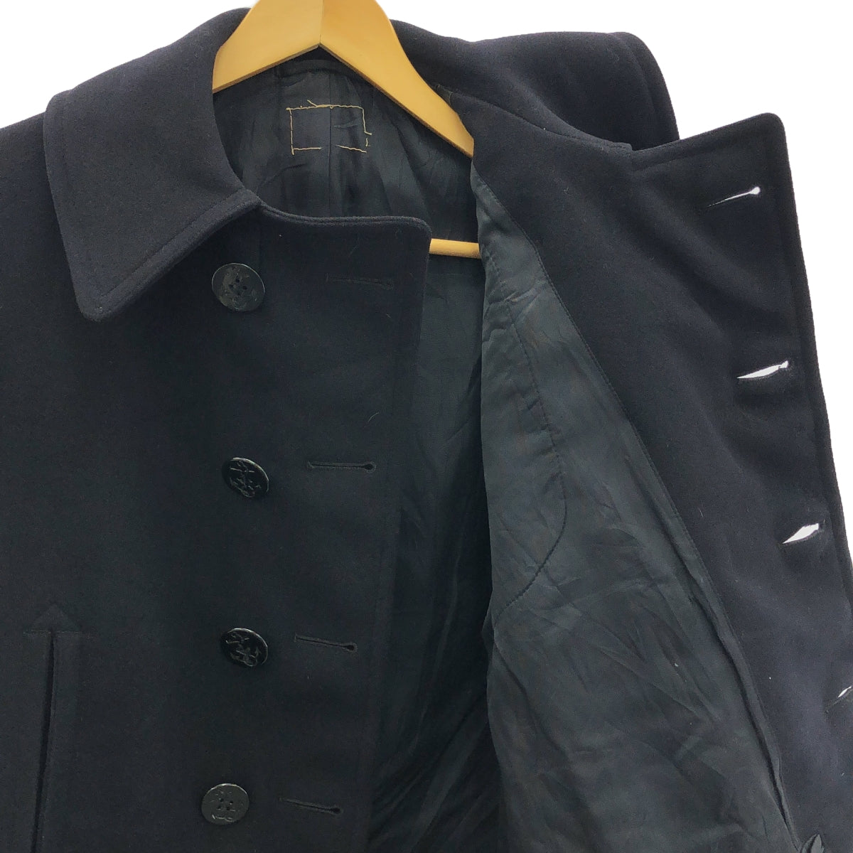 VINTAGE / Vintage clothing | Estimated 1940s~ USNAVY wool stencil pea coat | Dark navy | Men's