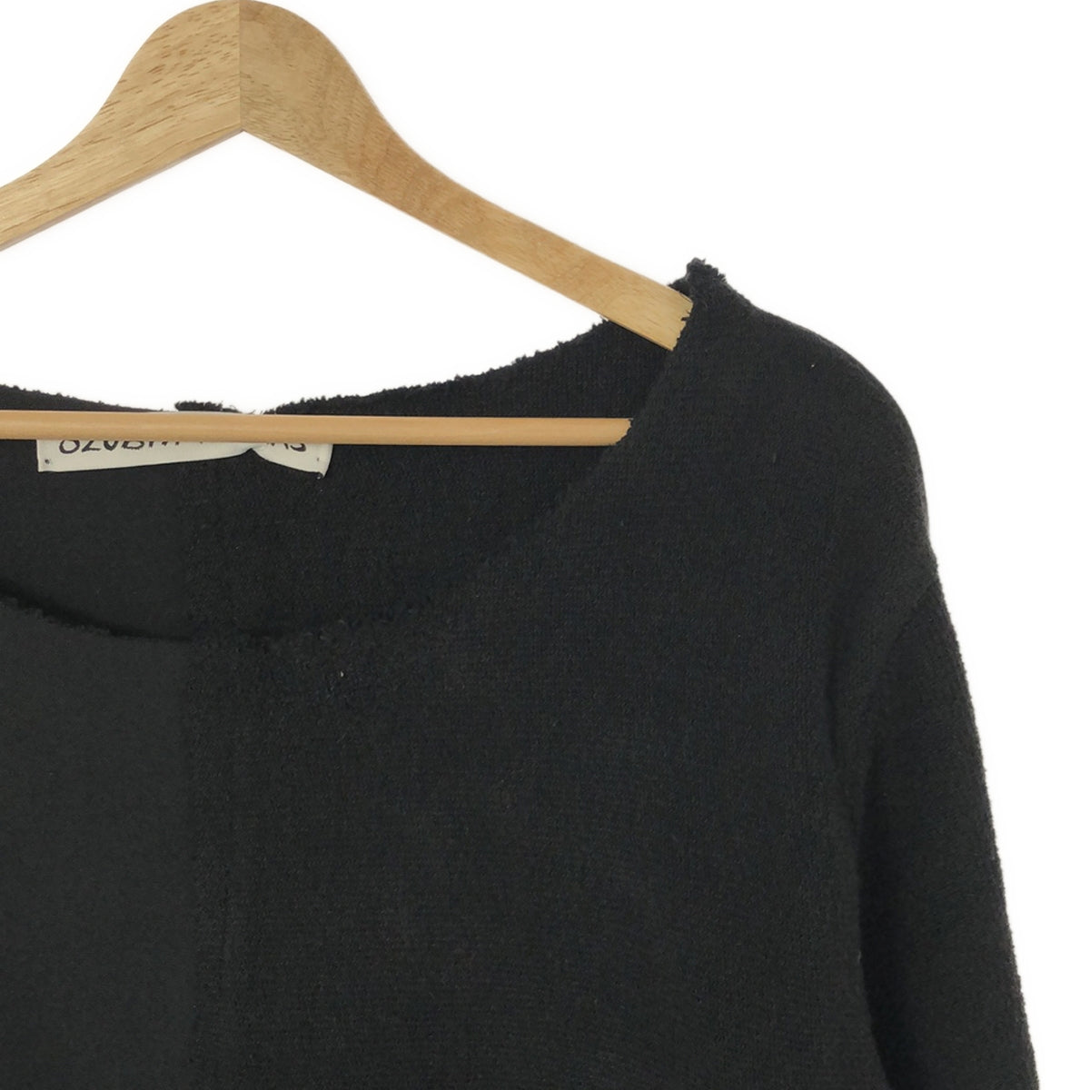 [新] OLUBIYI THOMAS | 2023SS |雙面板套頭衫 |面板切換圓領運動衫 | 2 |黑色 |男士