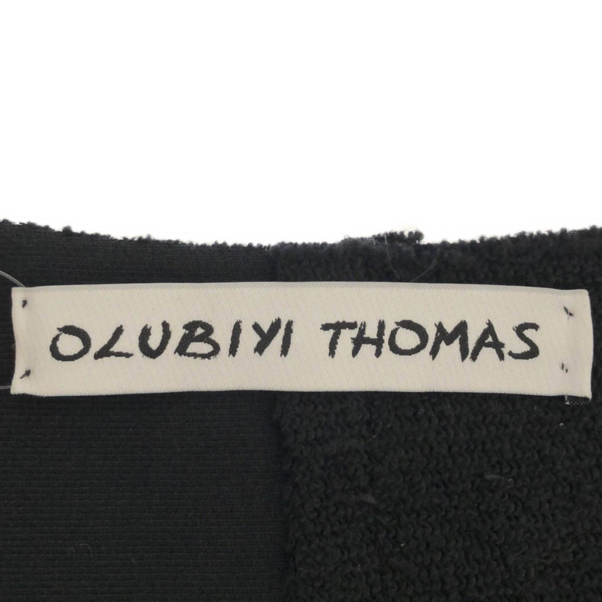 【신품】 OLUBIYI THOMAS / 오르비 토마스 | 2023SS | double panneled jumper 패널 전환 크루넥 스웨트 | 2 | 블랙 | 남성