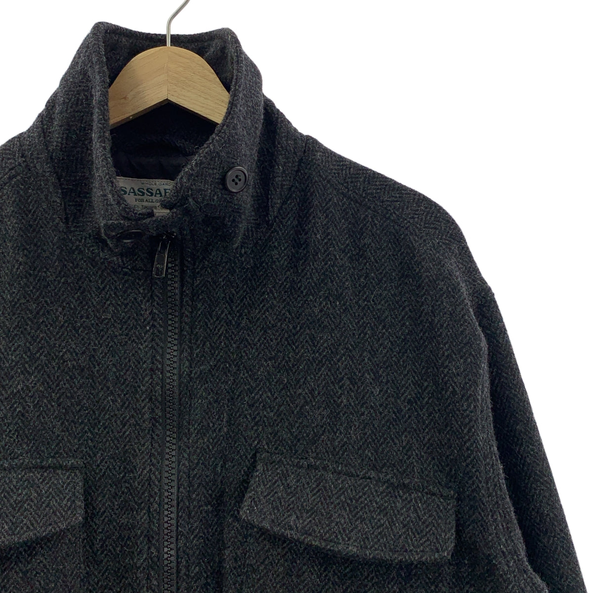 SASSAFRAS | ARMOR JACKET 羊毛人字紋護甲外套 | M 碼 | 男款