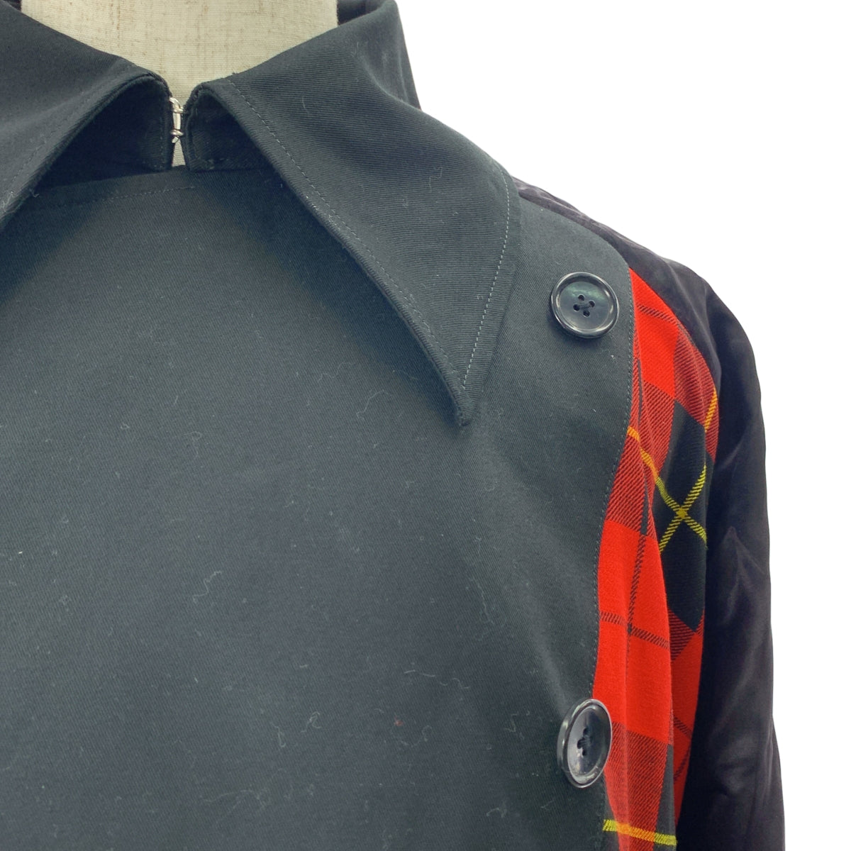 KIDILL | 寬版風衣，格紋，男款 | F 碼