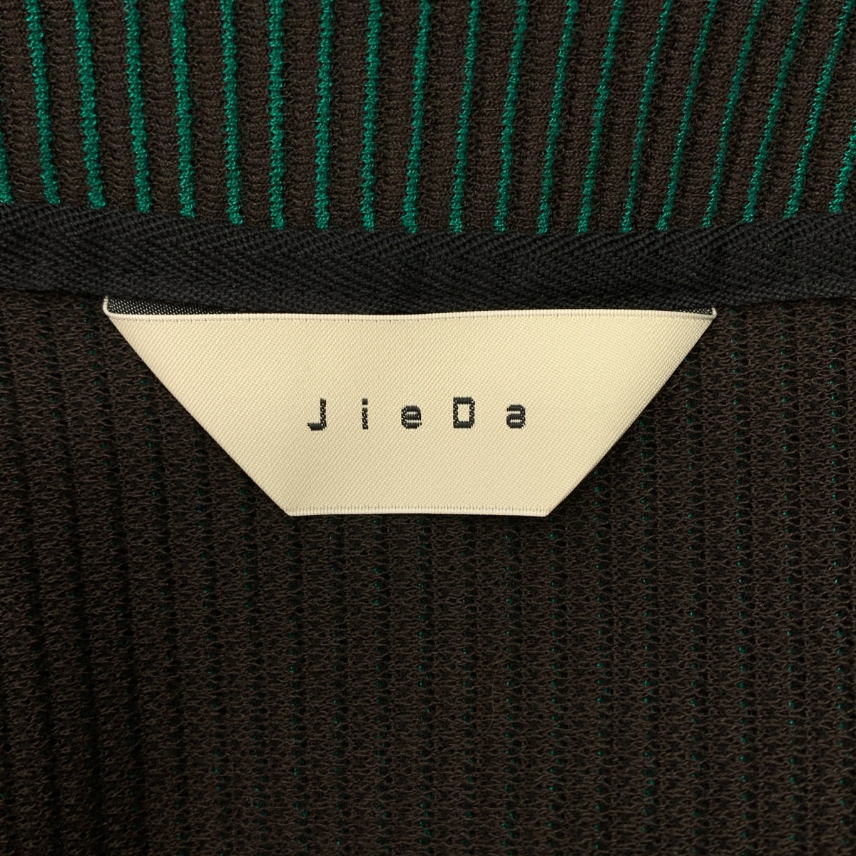 JieDa / ジエダ | RIPPLE CARDIGAN リップル カーディガン | 1 | グリーン/ブラウン | メンズ