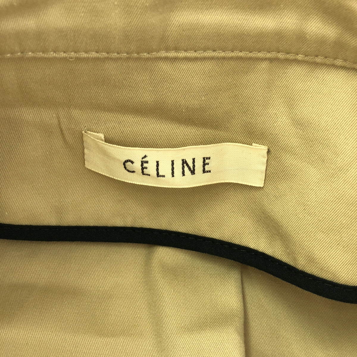 CELINE / 셀린느 | 피비기 코튼 개버딘 민소매 트렌치 코트 | 34 | 베이지 | 여성