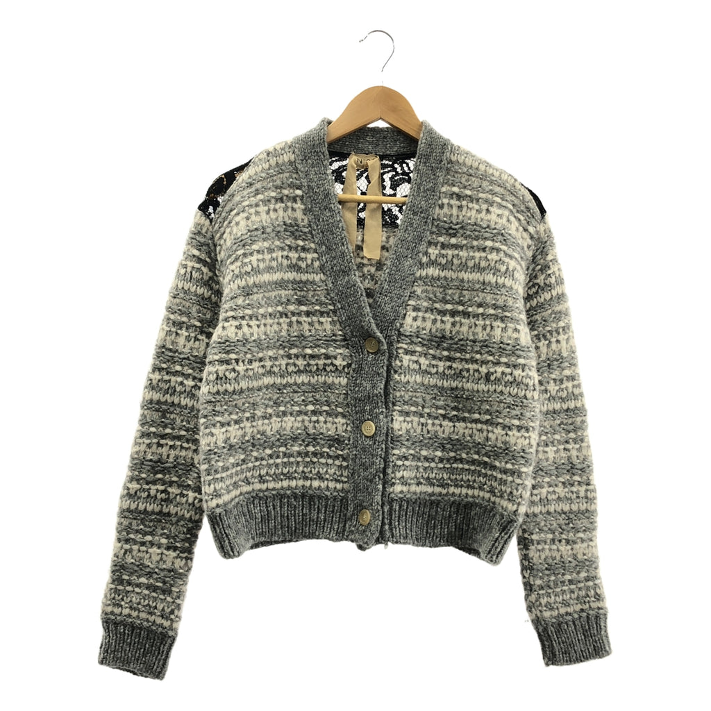 N°21 / ヌメロヴェントゥーノ | アルパカ レース 切替 カーディガン | XS | レディース