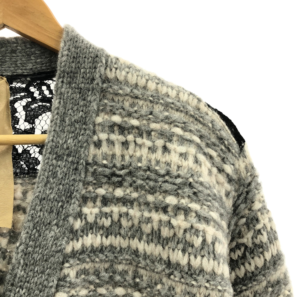 N°21 / ヌメロヴェントゥーノ | アルパカ レース 切替 カーディガン | XS | レディース