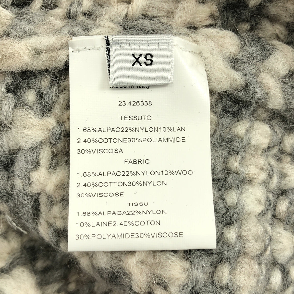 N°21 / ヌメロヴェントゥーノ | アルパカ レース 切替 カーディガン | XS | レディース