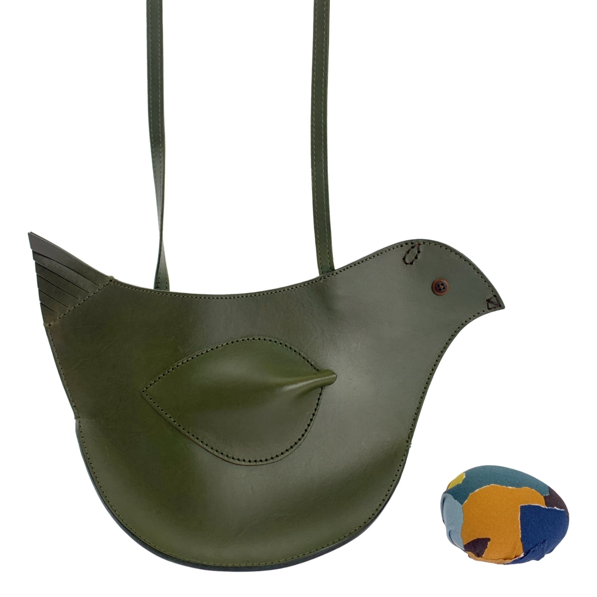 【美品】  mina perhonen / ミナペルホネン | tori bag レザー ショルダーバッグ | カーキ | レディース