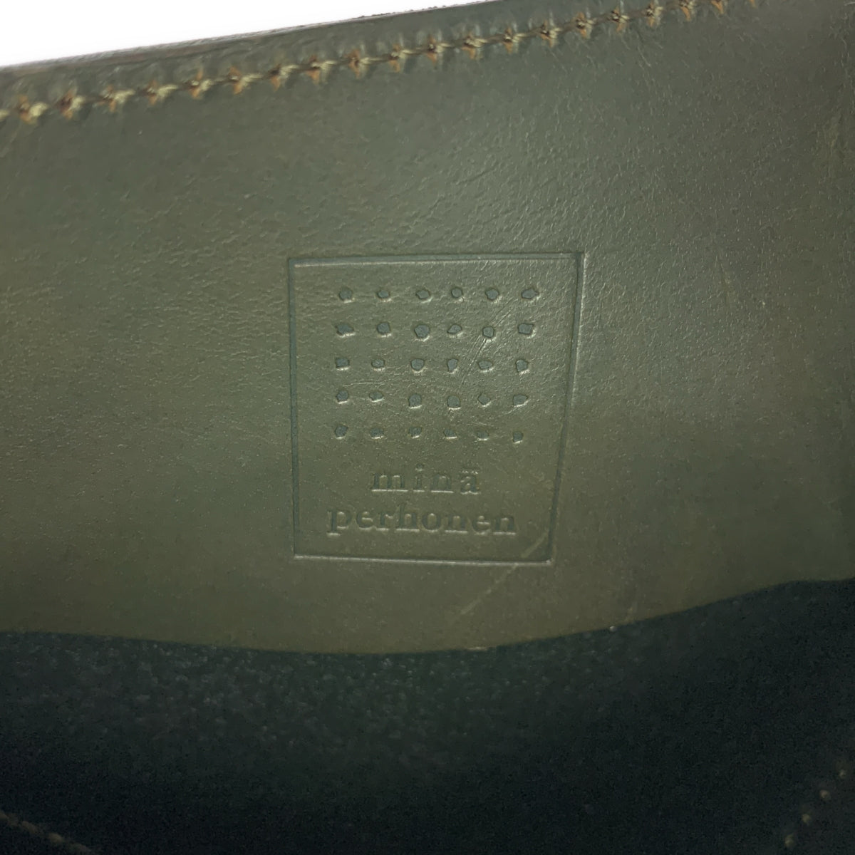 [狀況極佳] mina perhonen | Tori Bag 皮革單肩包| SHOPBOP卡其色|女性的