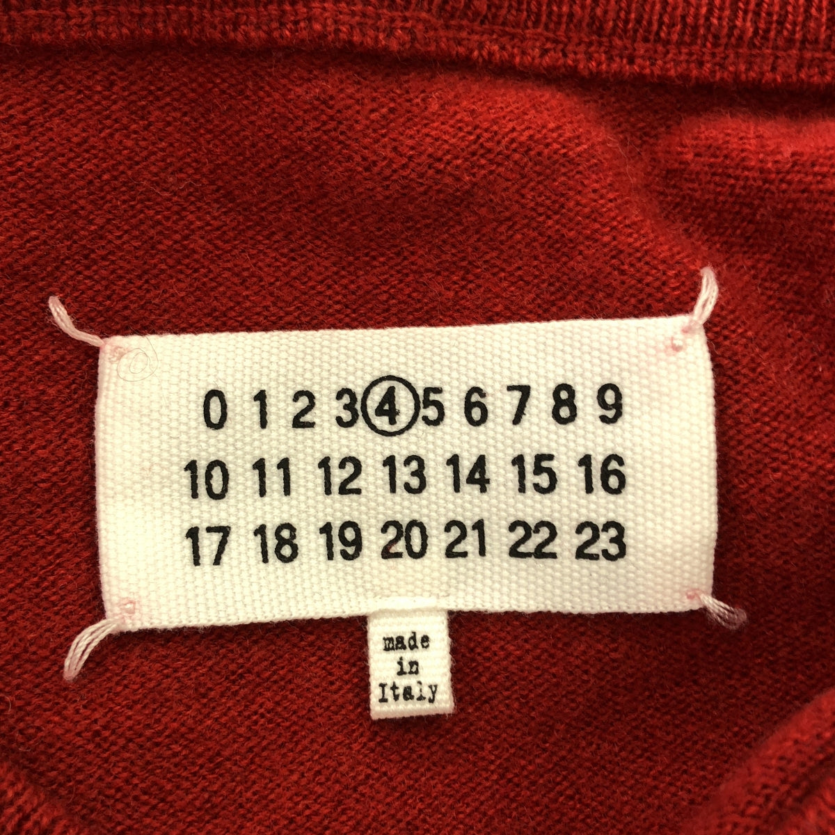 [狀況良好] Maison Margiela | 2020AW | 羊絨混紡圓領針織衫 | M | 紅色 | 女款