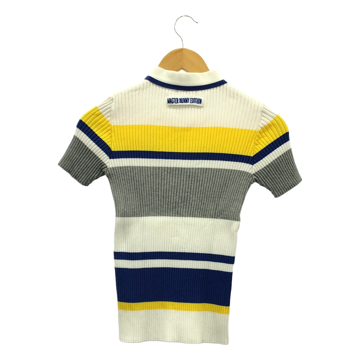 MASTER BUNNY EDITION  / マスターバニーエディション | コットン ロゴ リブ ニット ポロ | 0 | マルチカラー | レディース