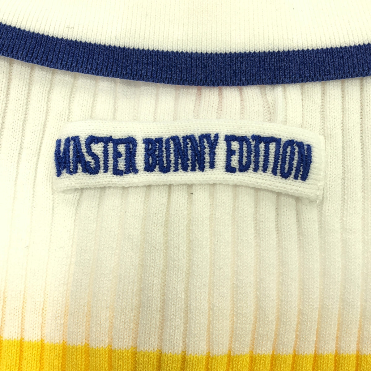 MASTER BUNNY EDITION  / マスターバニーエディション | コットン ロゴ リブ ニット ポロ | 0 | マルチカラー | レディース